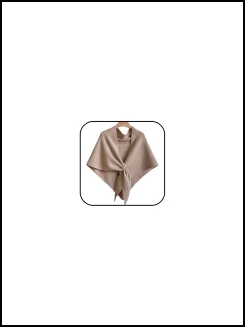 Wool Cashmere Knitted Triangle Shawl Wrap Pashmina for Women Shoulder Cover
